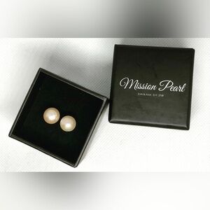 𝅺CHRISTMAS gift for her- Genuine pearl earrings with box